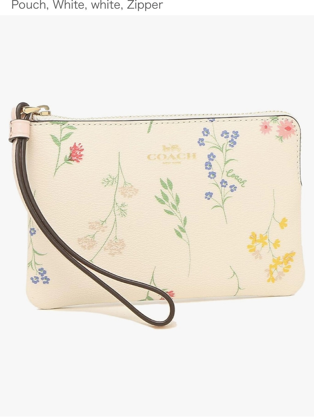 COACH Cream Floral Wristlet with Removable Strap - Picture 5 of 5